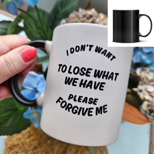 "Please Forgive Me" Secret Message Magic Mug