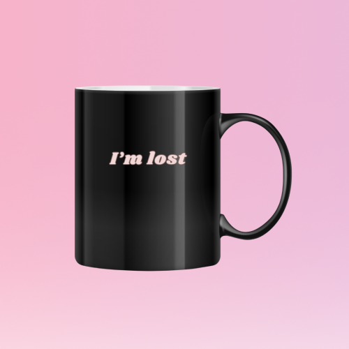 "I'm lost - in your eyes" Secret Message Magic Mug