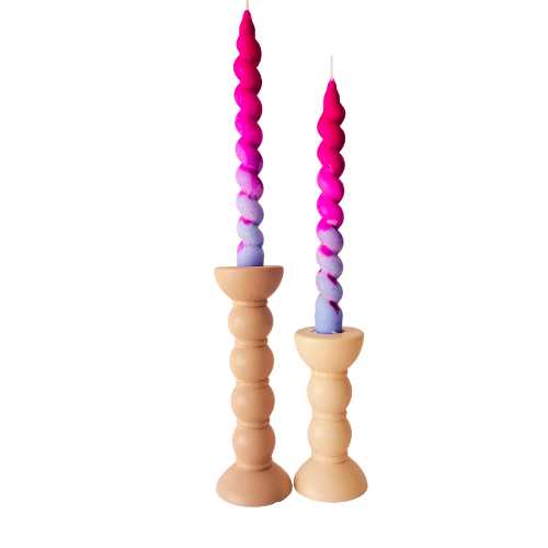 Set of 2 Berry Mist Taper Candles
