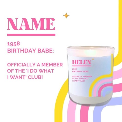 65th Birthday Gift | Personalised 65th Birthday Gift | Soy Wax Candle