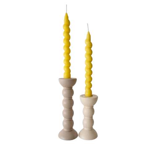 Set of 2 Sunburst Taper Candles