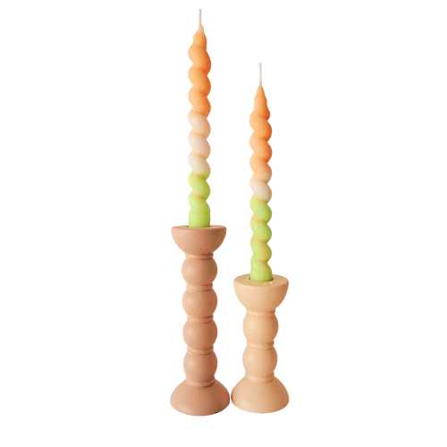 Set of 2 Tropicana Taper Candles